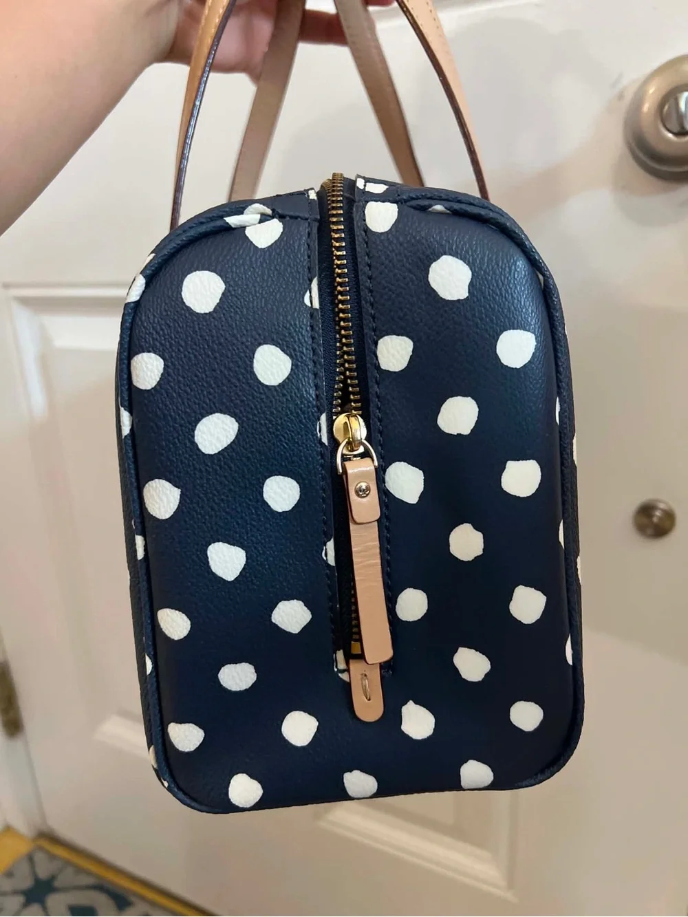 kate spade Black and White polka dots Tote hand bag